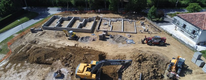 Vue fondations et élévations